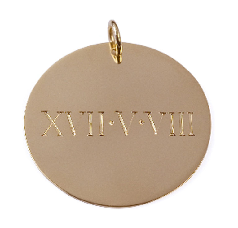 Gold disk pendant - Philippa Holland Jewellery
