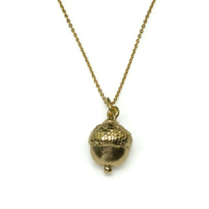 Gold acorn necklace