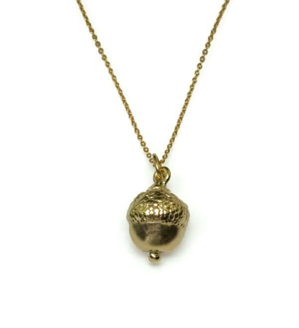 Gold acorn necklace