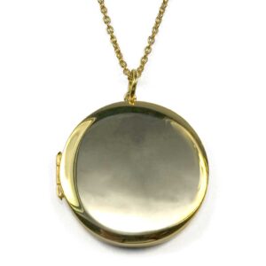 Gold locket necklace