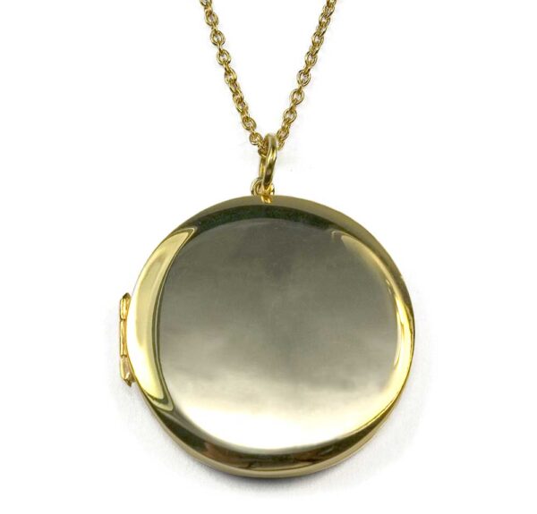 Gold locket necklace