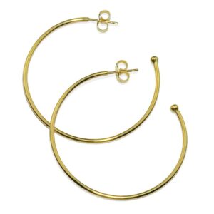 Large gold hoops earrings