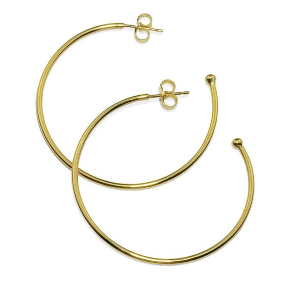 Large gold hoops earrings