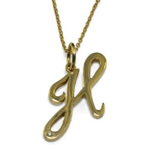 Script initial necklace