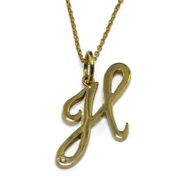 Script initial necklace