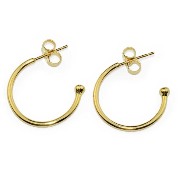 Small gold hoop earrings