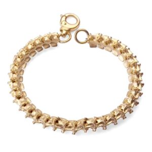 Gold snake vertebra bracelet