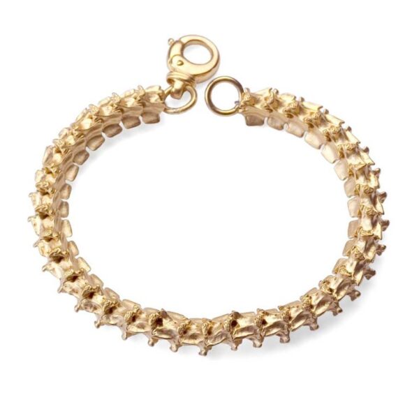 Gold snake vertebra bracelet