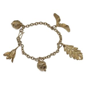 Gold woodland charm bracelet