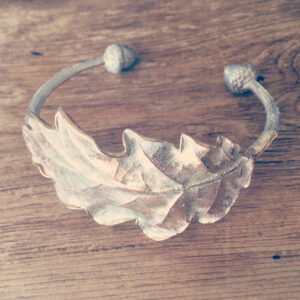 Oak leaf & acorn bangle