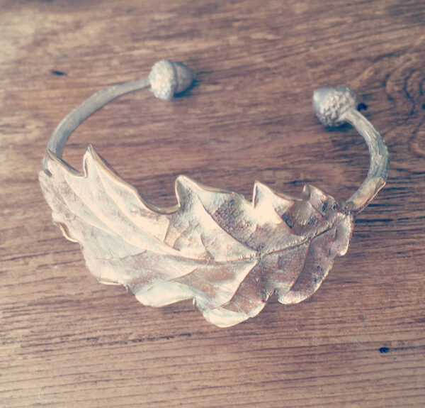 Oak leaf & acorn bangle