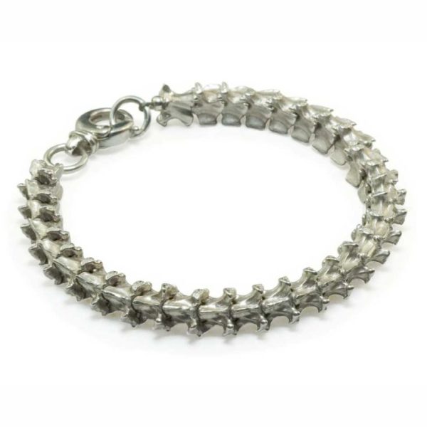 Silver snake vertebra bracelet